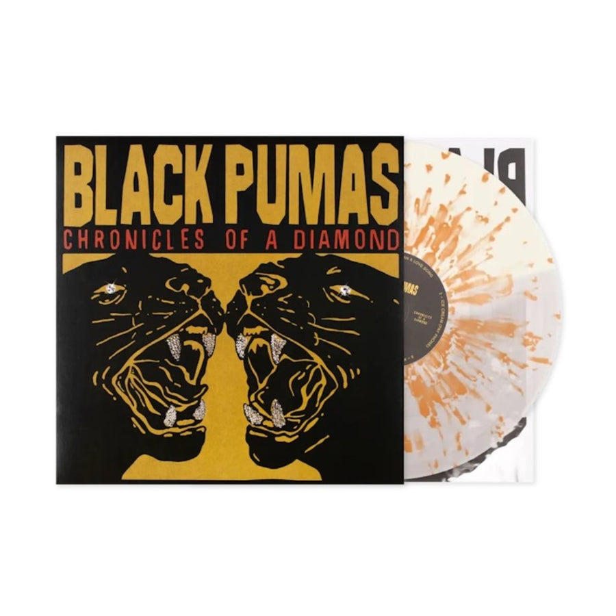 Black Pumas - Chronicles of a Diamond Exclusive Limited Half White/Clear/Orange Splatter Color Vinyl LP
