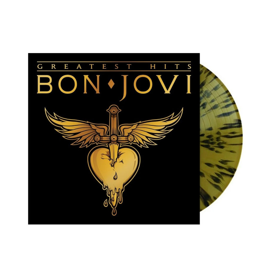 Bon Jovi - Greatest Hits Exclusive Limited Black/Gold Splatter Color Vinyl LP