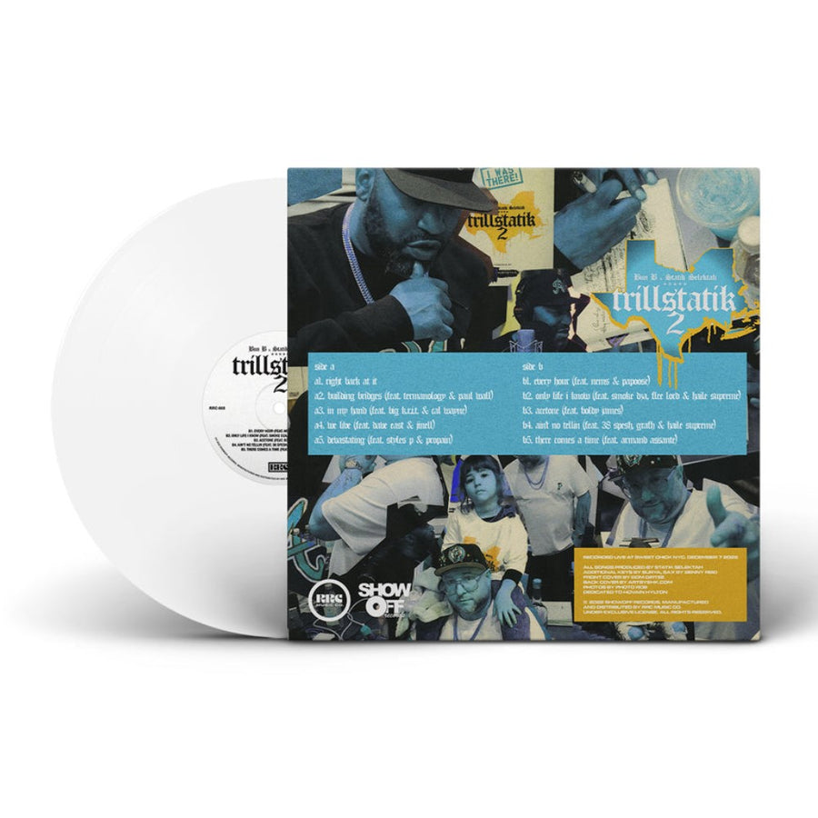 Bun B & Statik Selektah - Trillstatik 2 Exclusive White Color Vinyl LP Limited Edition #200 Copies