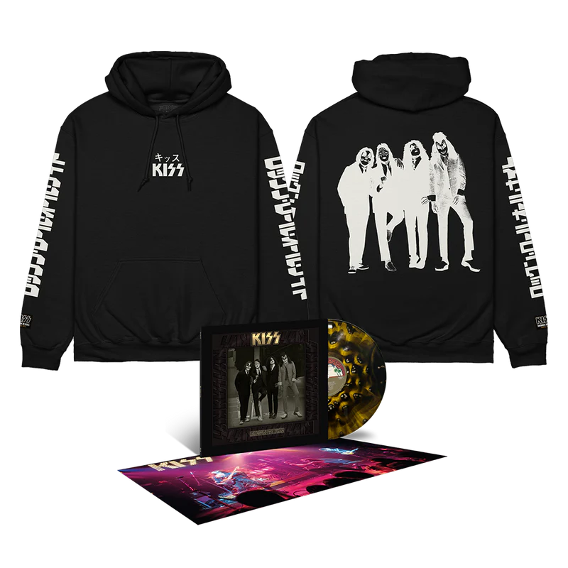 Kiss Dressed To Kill 50th Anniversary Premium Color Vinyl (Limited Edition) + Rock and Roll All Nite Single Sweatshirt