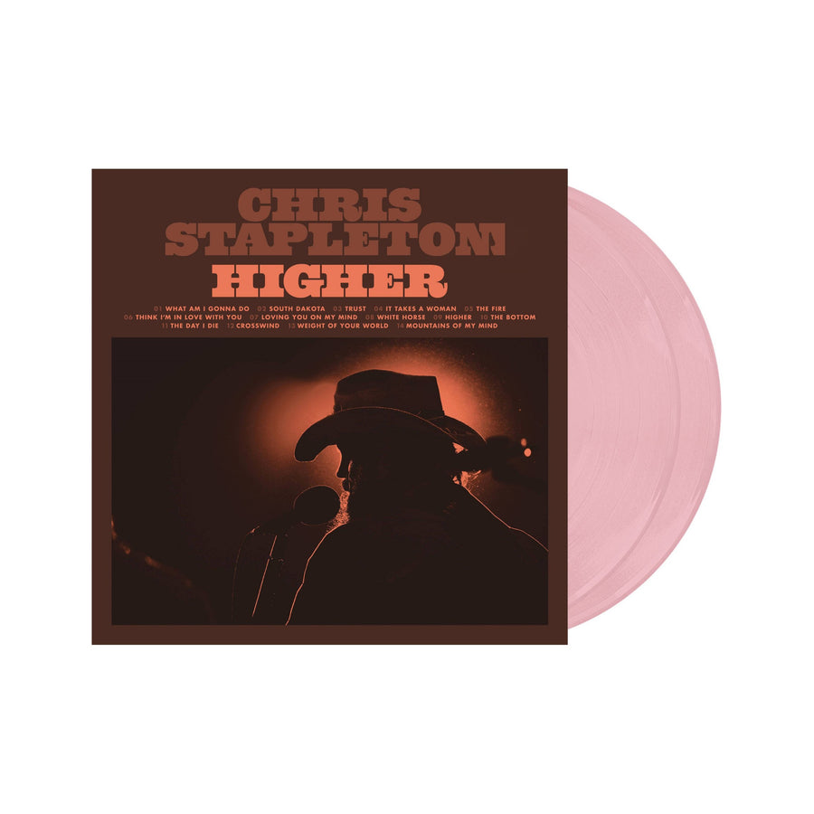 Chris Stapleton - Higher Exclusive Limited Edition Opaque Baby Pink Color Vinyl 2x LP Record