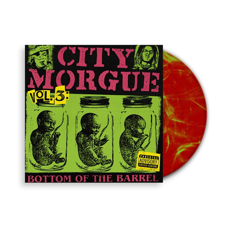 City Morgue Vol. 3 Bottom of The Barrel Exclusive Limited Clear Red/Lime Green Swirl Color Vinyl LP