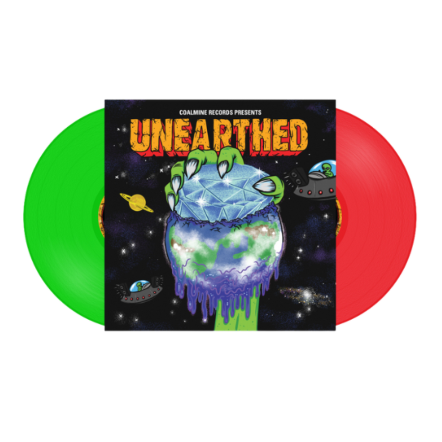 Coalmine Records Presents: Unearthed Exclusive Neon Green/Coral Color Vinyl 2x LP Limited Edition #300 Copies