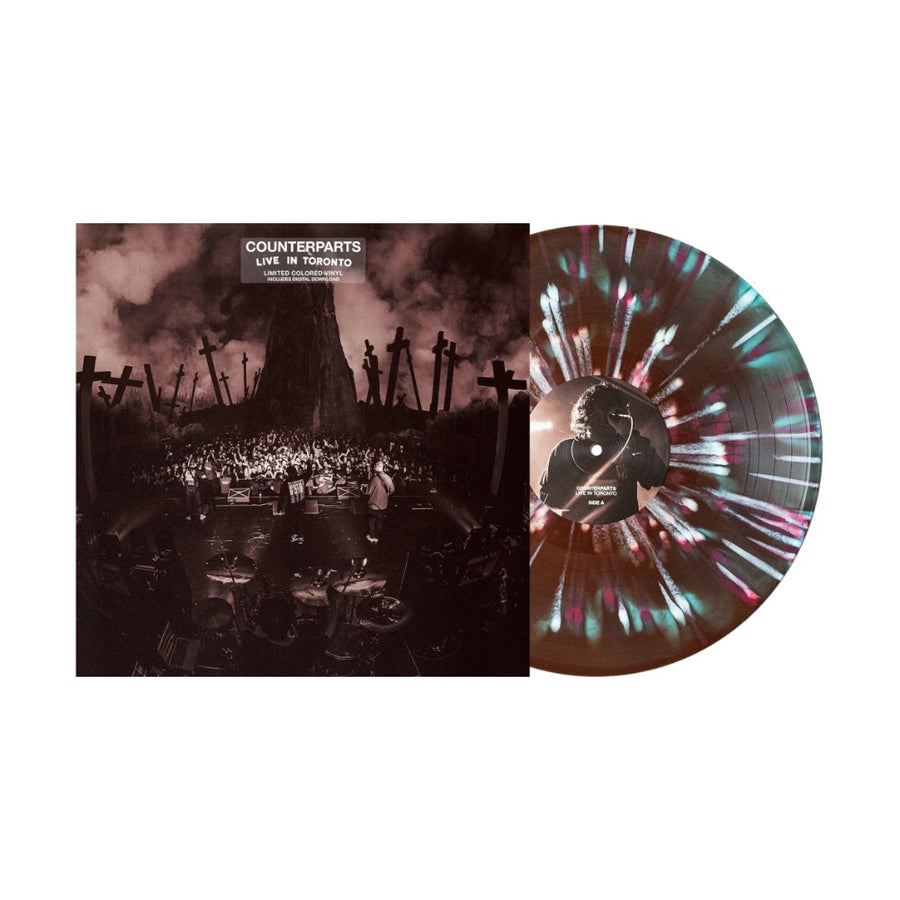 Counterparts - Live In Toronto Exclusive Limited Edition Brown/Electric Blue Aside/Bside/Heavy White/Oxblood Splatter Color Vinyl LP