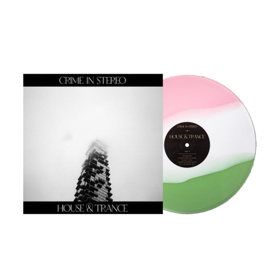 Crime In Stereo - House & Trance Exclusive Limited Coke Bottle/White/Baby Pink Tri-Stripe Color Vinyl LP