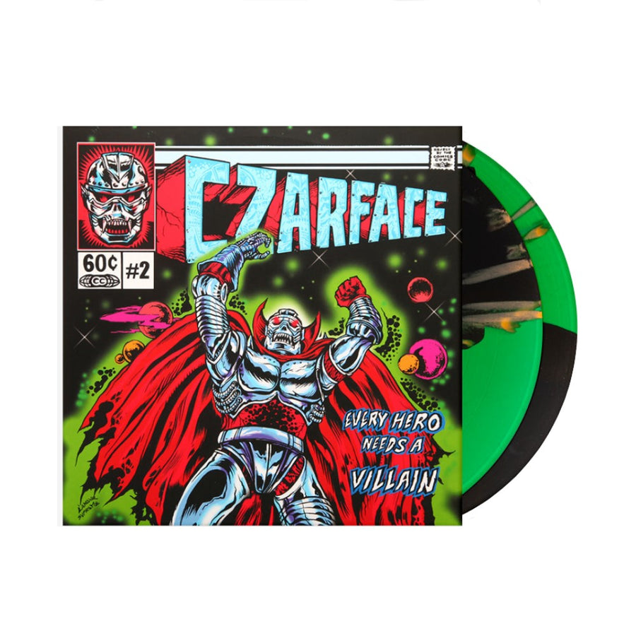 Czarface - Every Hero Needs A Villain Exclusive Limited Black & Green Spinner/Orange Splatter Color Vinyl 2x LP