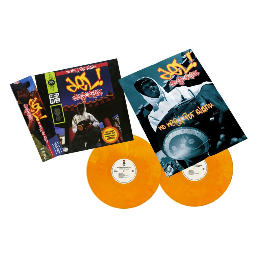 Del The Funky Homosapien - No Need For Alarm 30th Anniversary Exclusive Limited Yellow Highlighter/Tangerine Swirl Color Vinyl LP + OBI