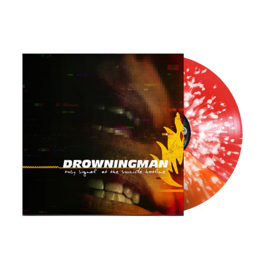 Drowningman - Busy Signal at the Suicide Hotline Exclusive Limited Half Blood/Orange/White Splatter Color Vinyl LP