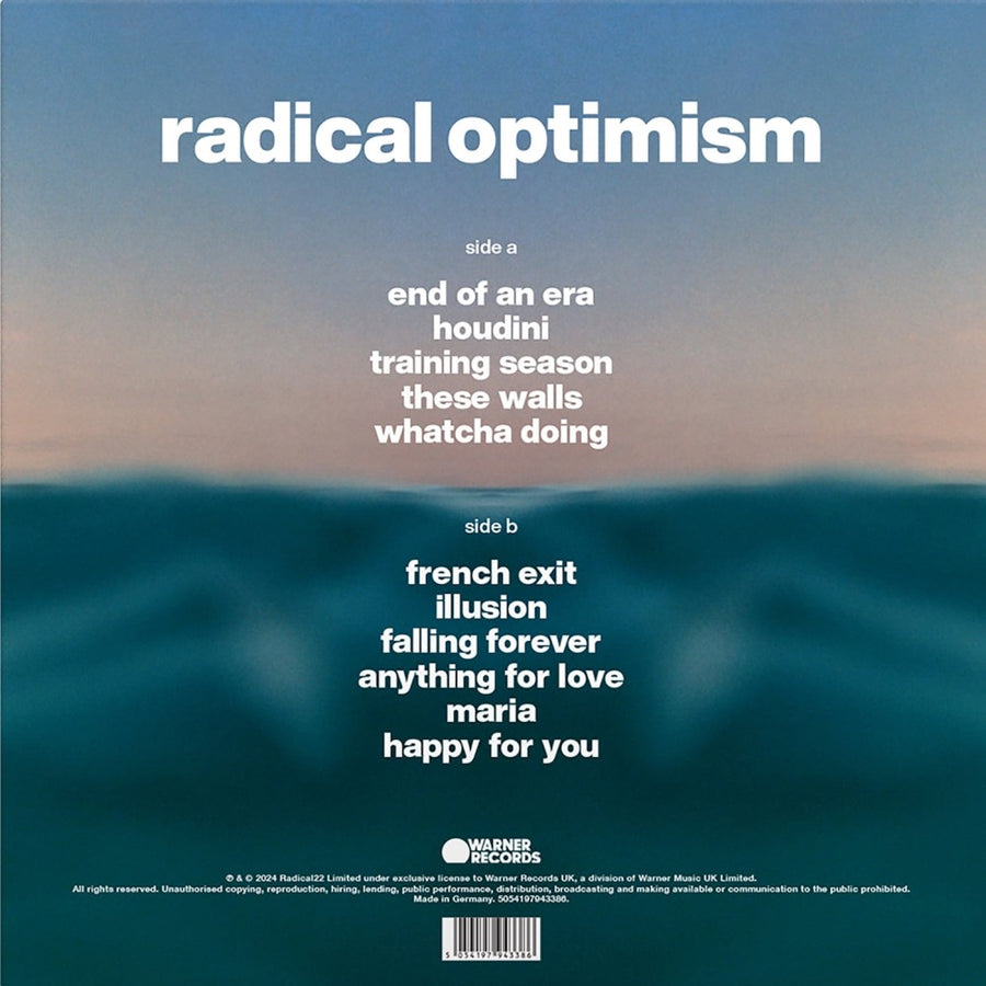 Dua Lipa - Radical Optimism Exclusive Limited Sky Blue Color Vinyl Pop-LP