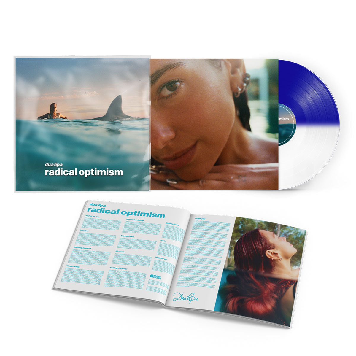 Dua Lipa Radical Optimism Exclusive Split Color LP & CD bundle