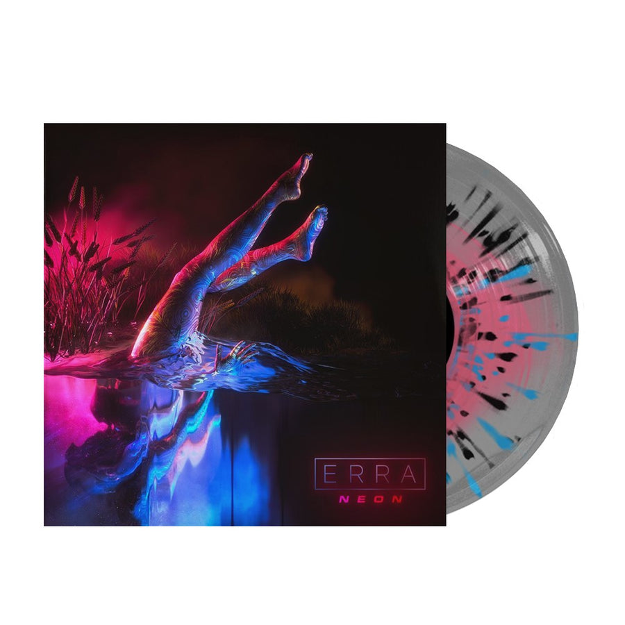 ERRA - Neon Exclusive Limited Edition Hot Pink in Ultra-Clear/Black/Cyan Heavy Splatter Color Vinyl LP Record