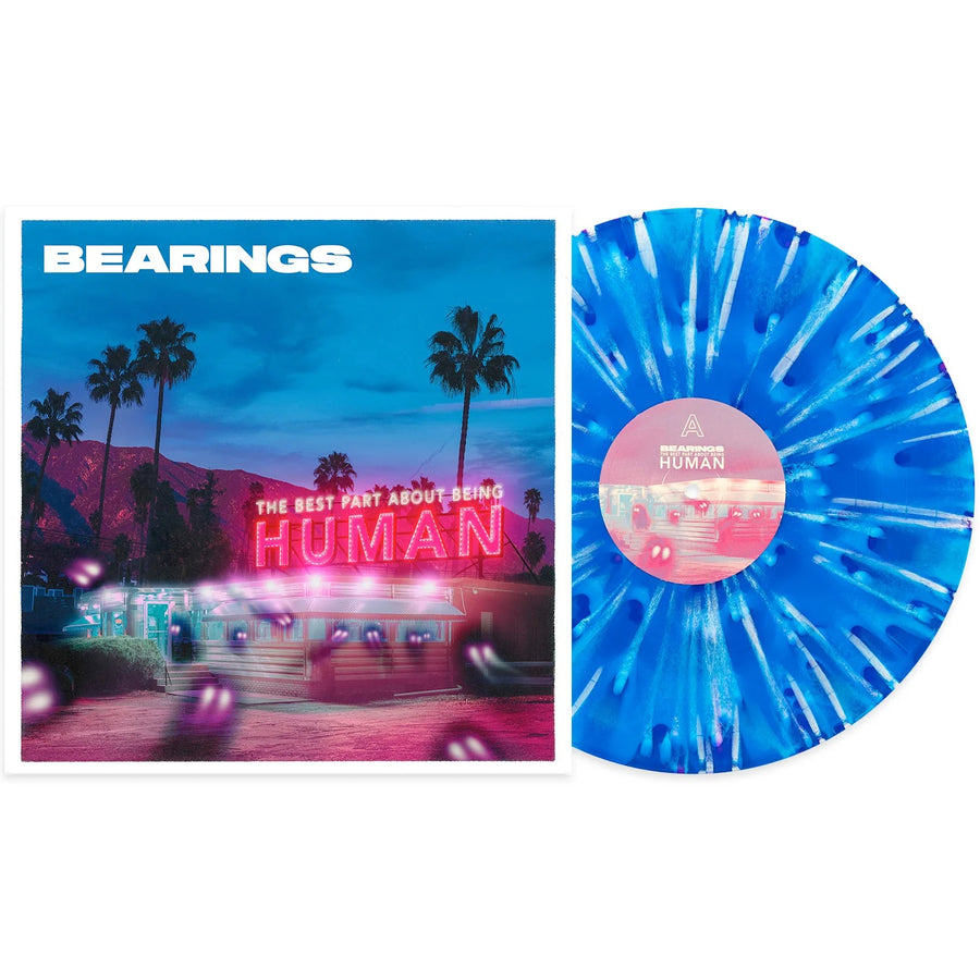 Bearings - The Best Part About Being Human Exclusive Limited Edition Royal & Cyan Blue White & Purple Splatter Colored Vinyl LP