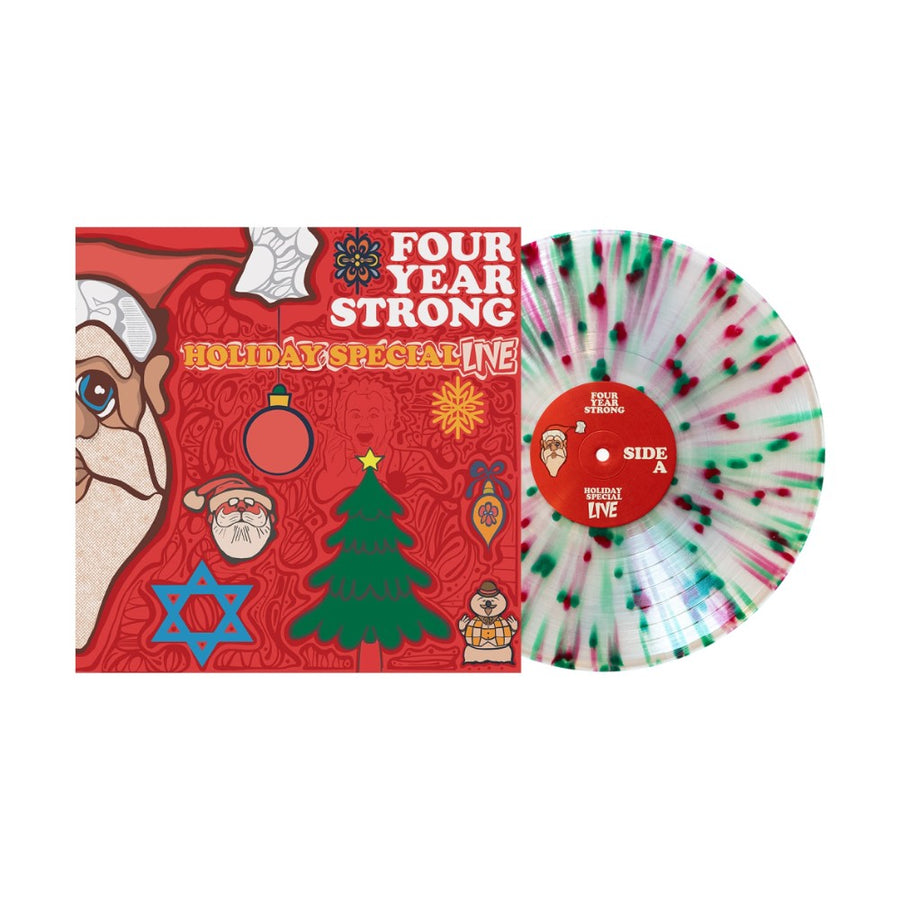 Four Year Strong - Holiday Special Live Exclusive Limited Clear with Red/Green Splatter Color Vinyl LP