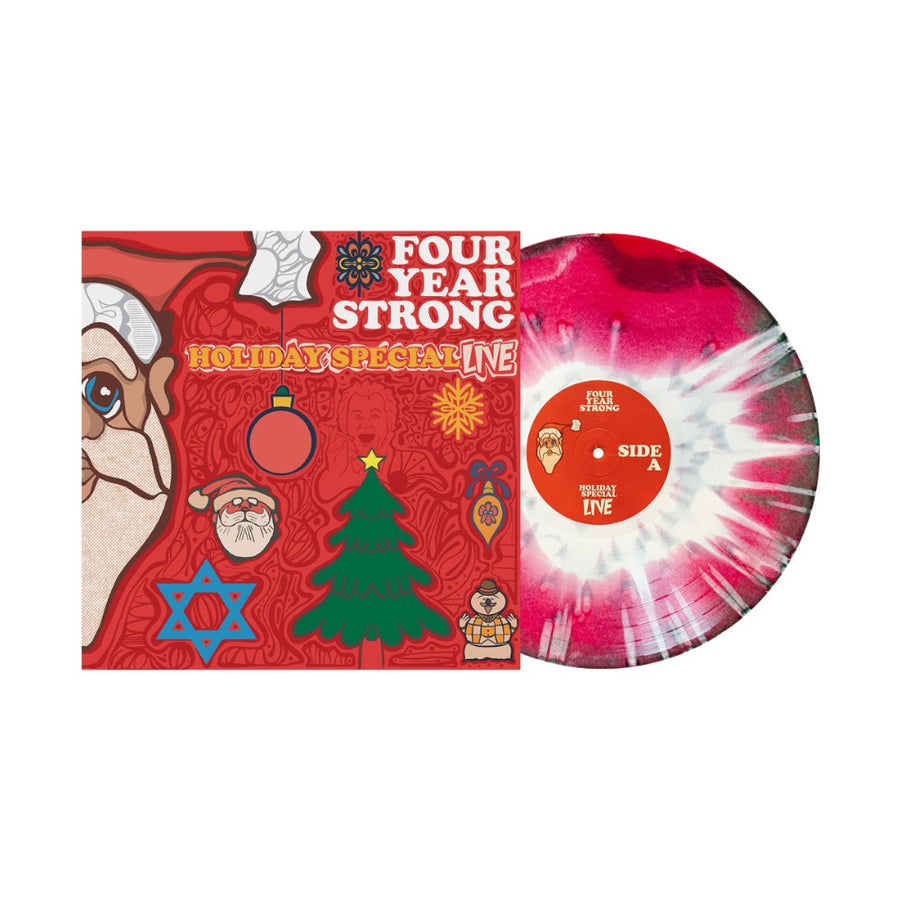 Four Year Strong - Holiday Special Live Exclusive Limited Red/White/Green Aside/Bside with White Splatter Color Vinyl LP