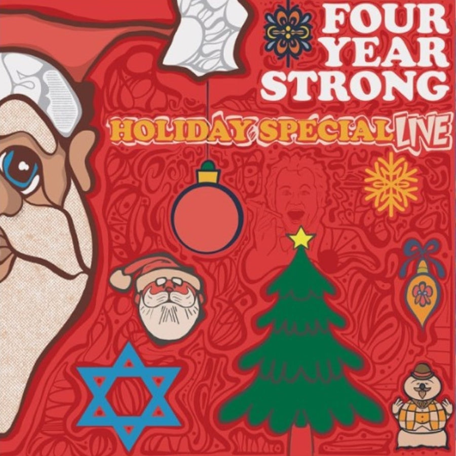 Four Year Strong - Holiday Special Live Exclusive Limited Blue & White Aside/Bside W/ White & Gold Splatter Color Vinyl LP