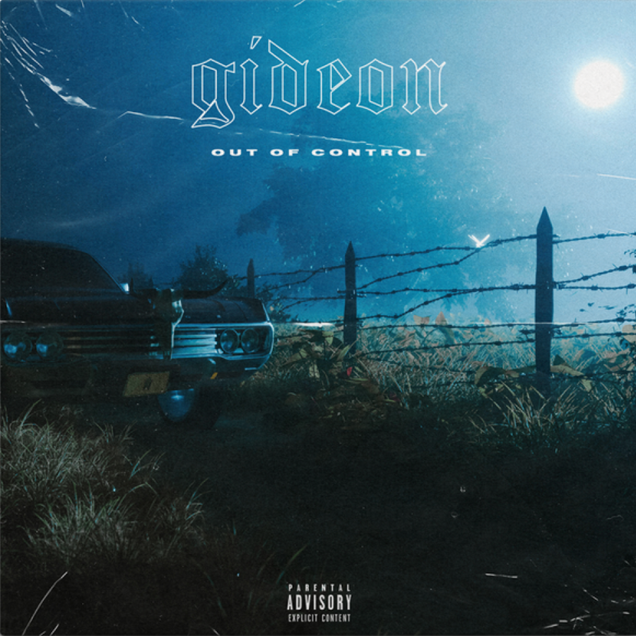 Gideon - Out of Control Exclusive Clear/Neon Blue Color Vinyl LP Limited Edition #300 Copies