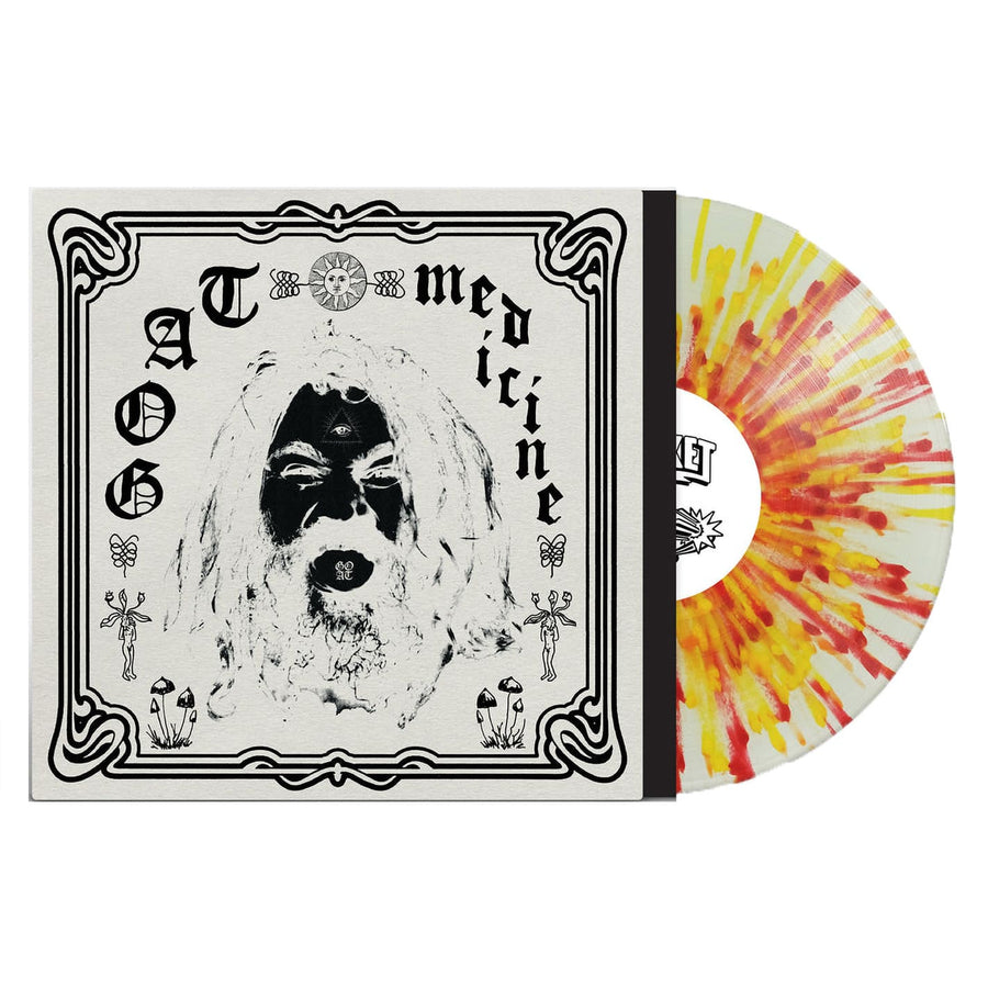 Goat - Medicine Exclusive solid Coke Bottle Clear/Yellow/Red Splatter Color Vinyl LP Limited Edition #300 Copies
