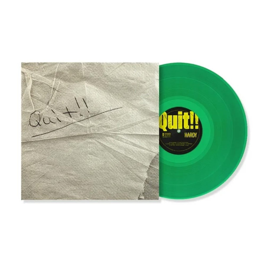 Hardy - Quit!! Exclusive Limited Edition Translucent Emerald Color Vinyl LP