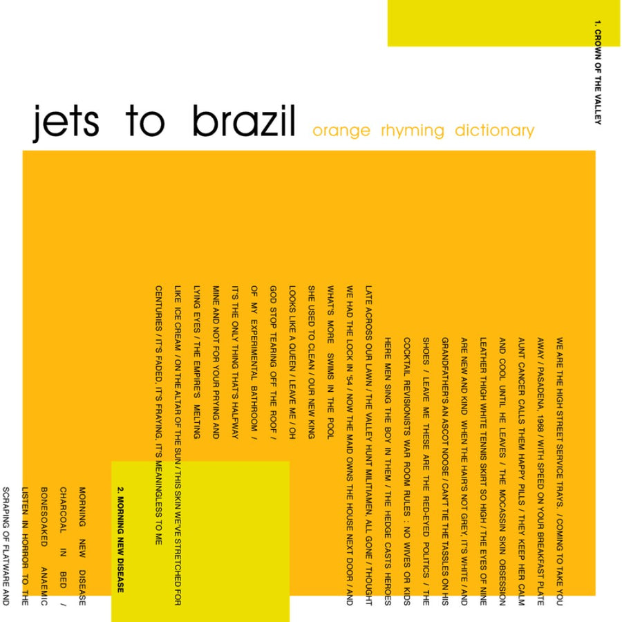 Jets To Brazil - Orange Rhyming Dictionary Exclusive Limited White/Orange/Brown Mix Color Vinyl 2x LP