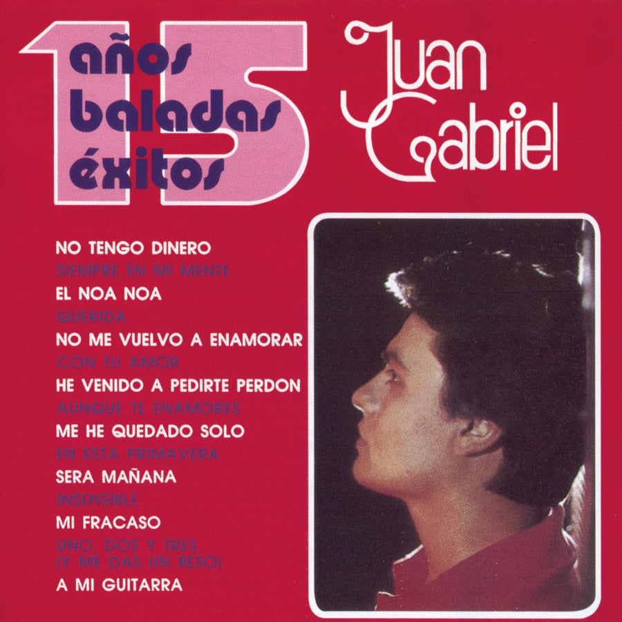 Juan Gabriel - 15 Anos Baladas Exitos Exclusive Limited Edition Opaque Red Color Vinyl LP Record