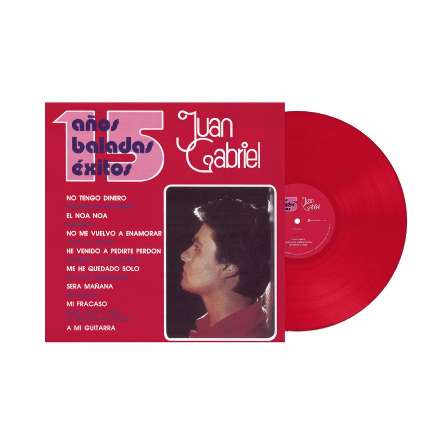 Juan Gabriel - 15 Anos Baladas Exitos Exclusive Limited Edition Opaque Red Color Vinyl LP Record