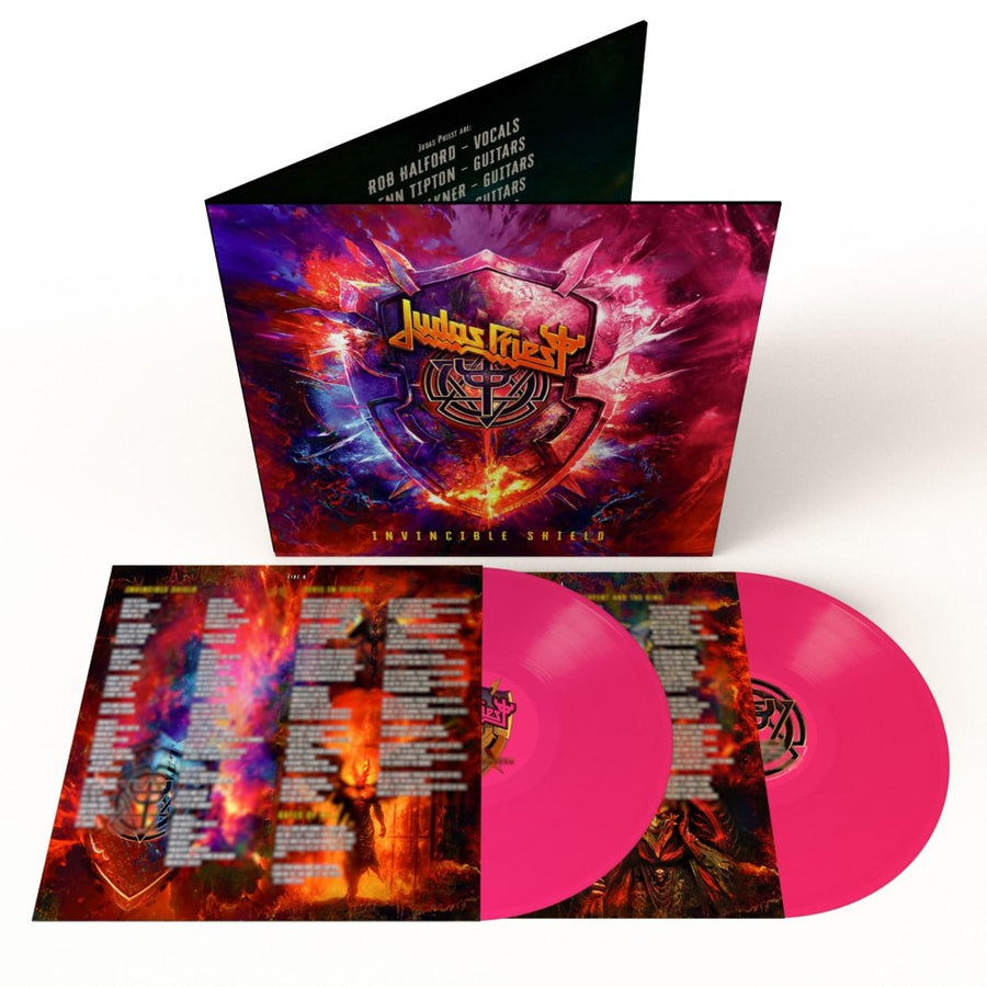 Judas Priest - Invincible Shield Exclusive Limited Hot Pink Color Vinyl 2x LP