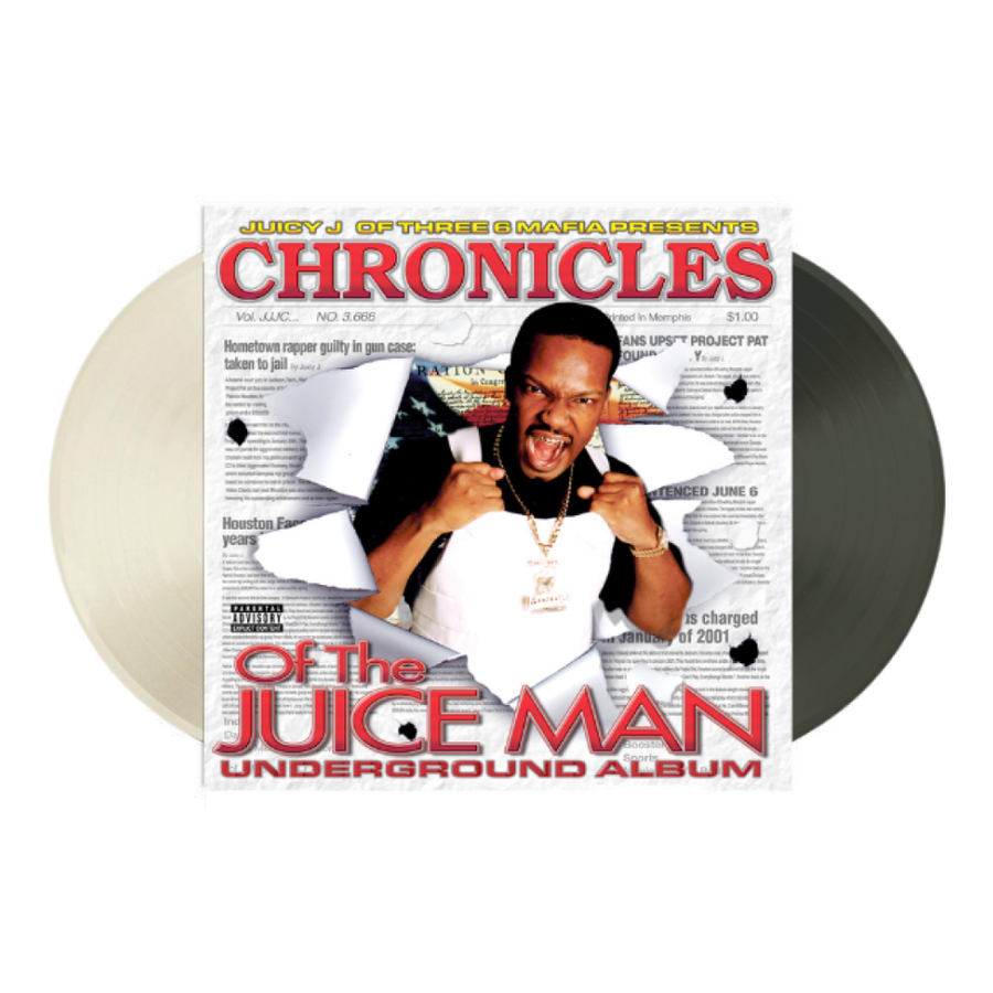 Juicy J - Chronicles of The Juice Man Exclusive Black Ice & Milky Clear Color Vinyl 2x LP Limited Edition #300 Copies