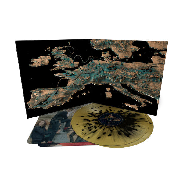 King Gizzard & The Lizard Wizard - Chunky Shrapnel Opaque Gold with A Heavy Black Splatter Colored Vinyl 2x LP Record