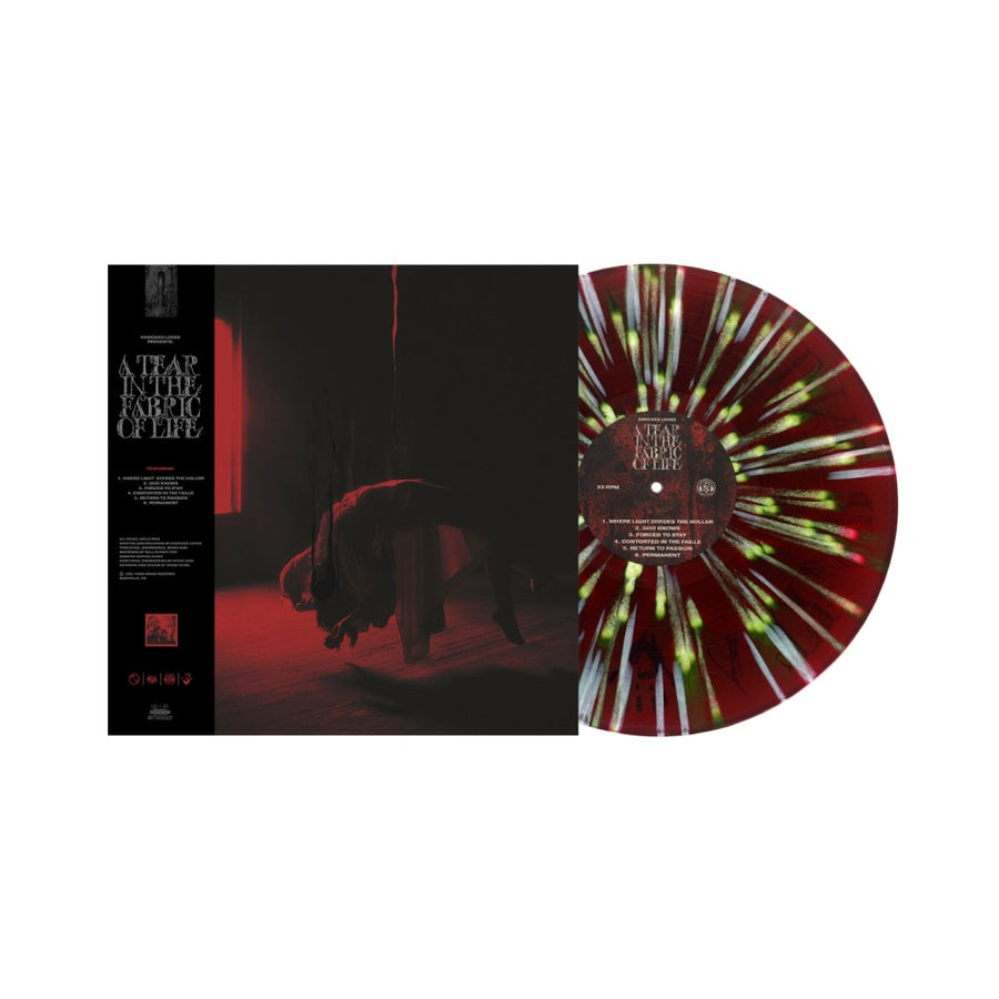 Knocked Loose - A Tear In The Fabric Of Life Exclusive Limited Swamp Green/Red/White Splatter Color Vinyl LP