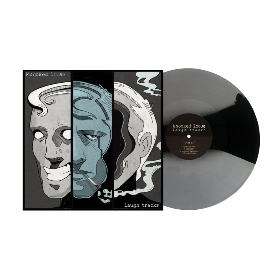 Knocked Loose - Laugh Tracks Exclusive Limited Silver/Black Tri-Stripe Color Vinyl LP