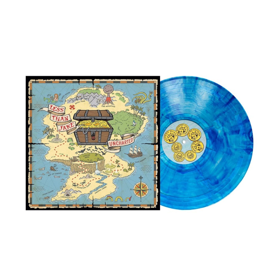 Less Than Jake - Uncharted Exclusive Limited Sapphire Marble Color Vinyl LP