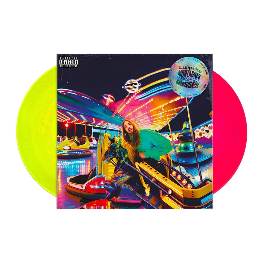 Lujipeka - Montagnes Russes : Menu XL Exclusive Limited Pink/Neon Yellow Color Vinyl 2x LP