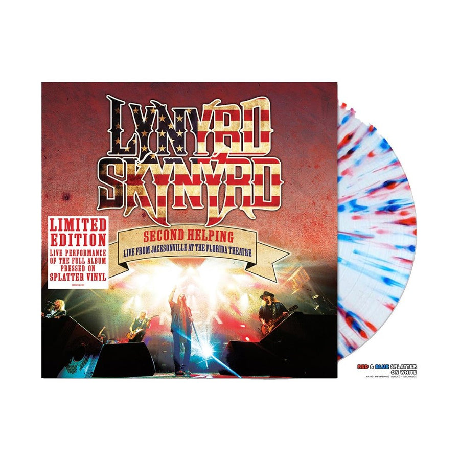 Lynyrd Skynyrd - Second Helping Live From The Jacksonville Theatre Exclusive Limited White/Red/Blue Splatter Color Vinyl LP