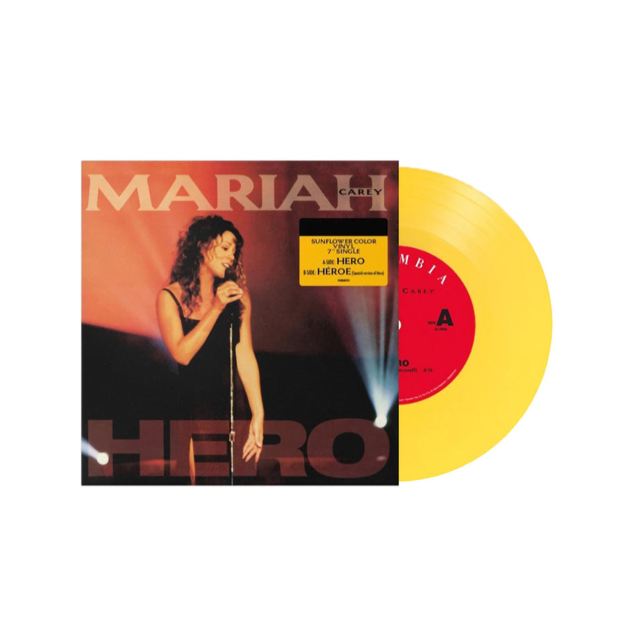Mariah Carey - Hero Exclusive Limited 7” Sunflower Color Single Vinyl Record