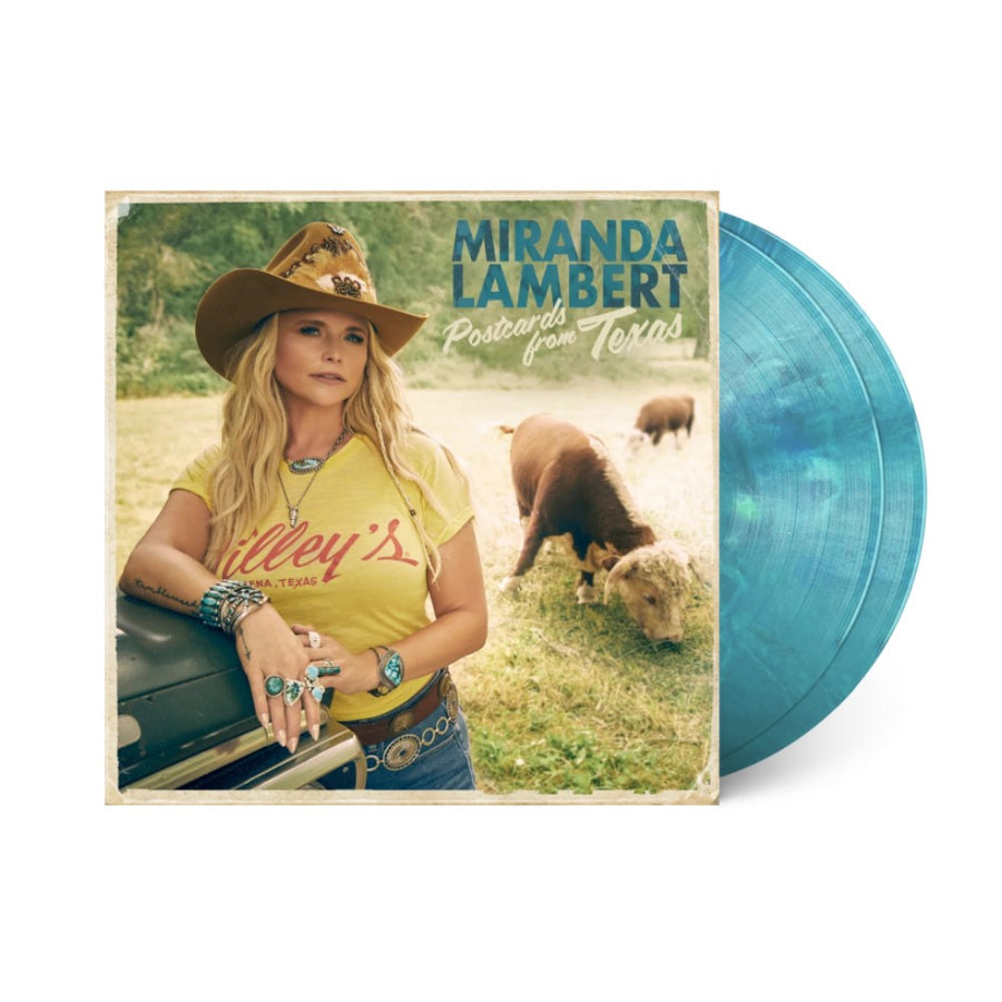 Miranda Lambert - Postcards From Texas Exclusive Limited Turquoise Mix Color Vinyl LP