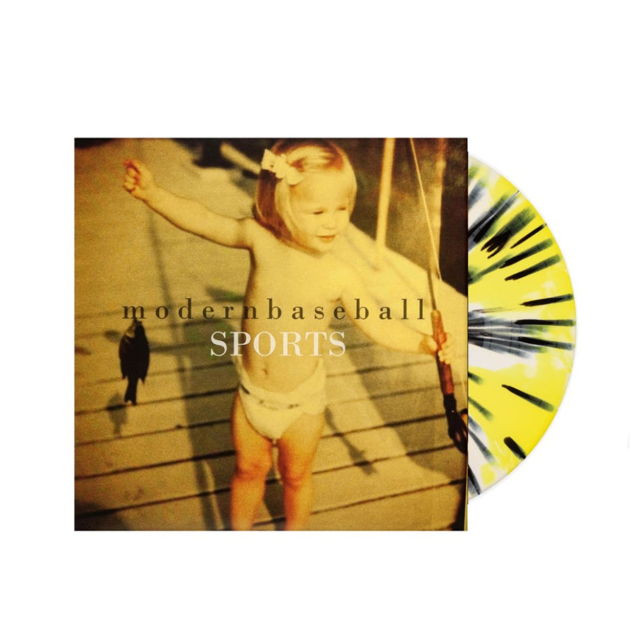 Modern Baseball - Sports Exclusive Limited Edition Yellow/White Pinwheel/Black Splatter Color Vinyl LP