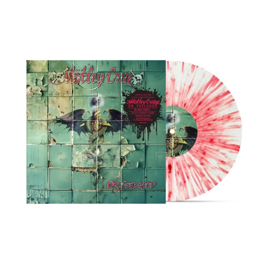 Motley Crue - Dr. Feelgood 35th Anniversary Exclusive Limited Red/White Splatter Color Vinyl LP