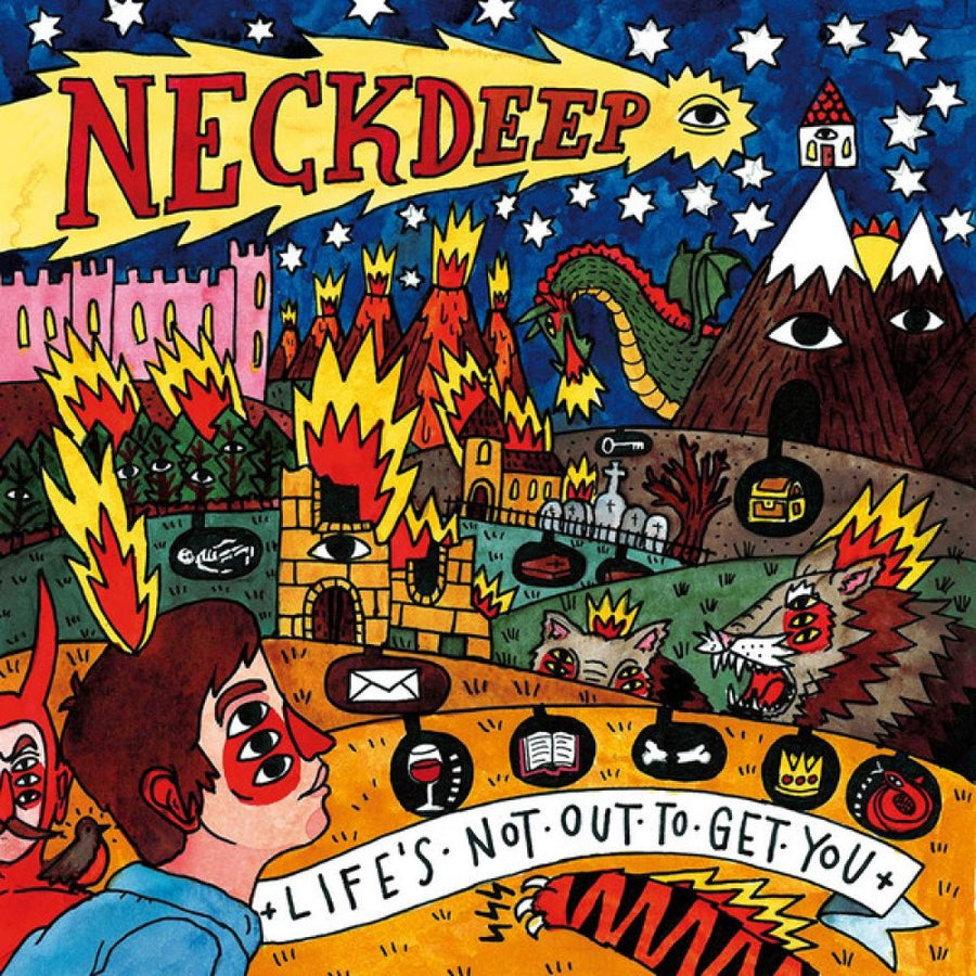 Neck Deep - Life's Not Out To Get You Exclusive Limited Red/Yellow/White Splatter Color Vinyl LP