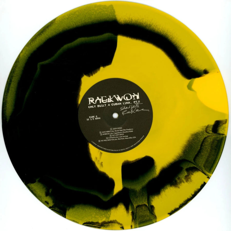 Raekwon Only Built for Cuban Linx Part II Black Yellow Swirl Vinyl 2LP