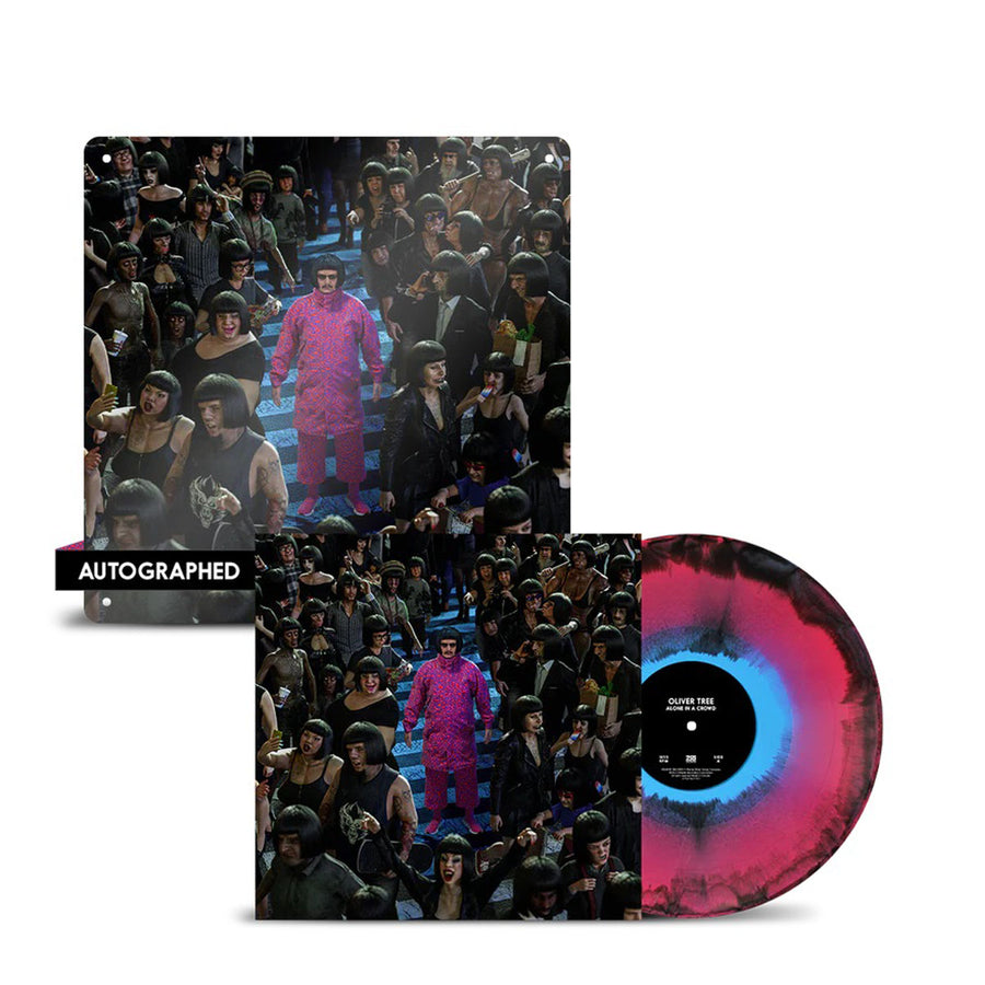 Oliver Tree - Alone In A Crowd Limited Edition Splatter Color Vinyl with Autographed Metal Sign