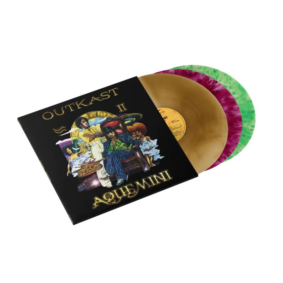 Outkast - Aquemini 25 Year Anniversary Exclusive Limited Gold/Magenta/Green Galaxy Color Vinyl 3x LP + OBI