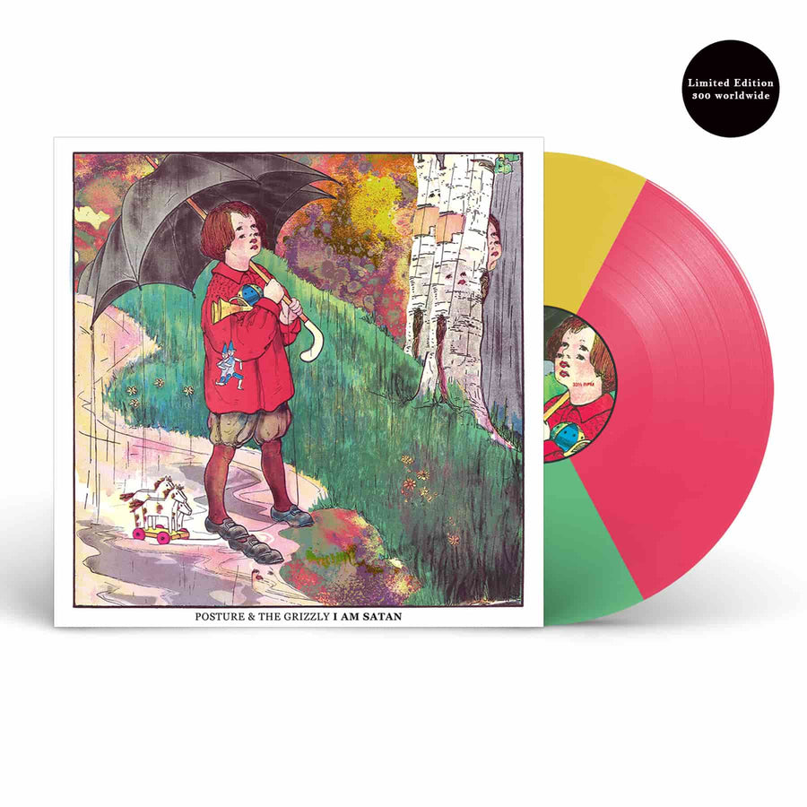 Posture & The Grizzly - I Am Satan Exclusive Limited Edition Green Pink Yellow Tri-Color Vinyl LP
