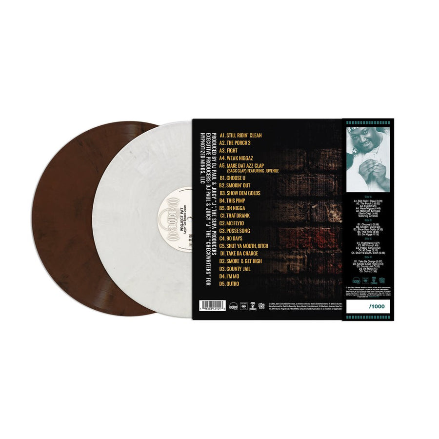 Project Pat - Layin' Da Smack Down Exclusive Limited Hardwood & Fog Color Vinyl 2x LP + OBI