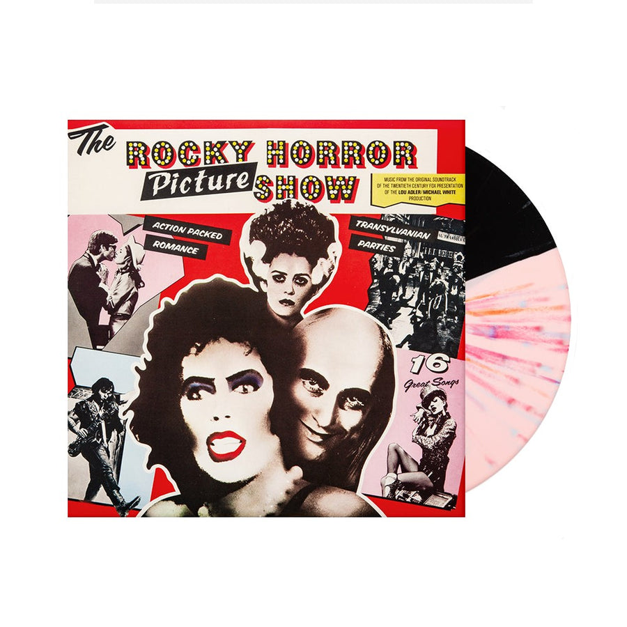 Rocky Horror Picture Show Soundtrack Exclusive Limited Edition Pink/Black Split with Red/Blue Splatter Color Vinyl LP