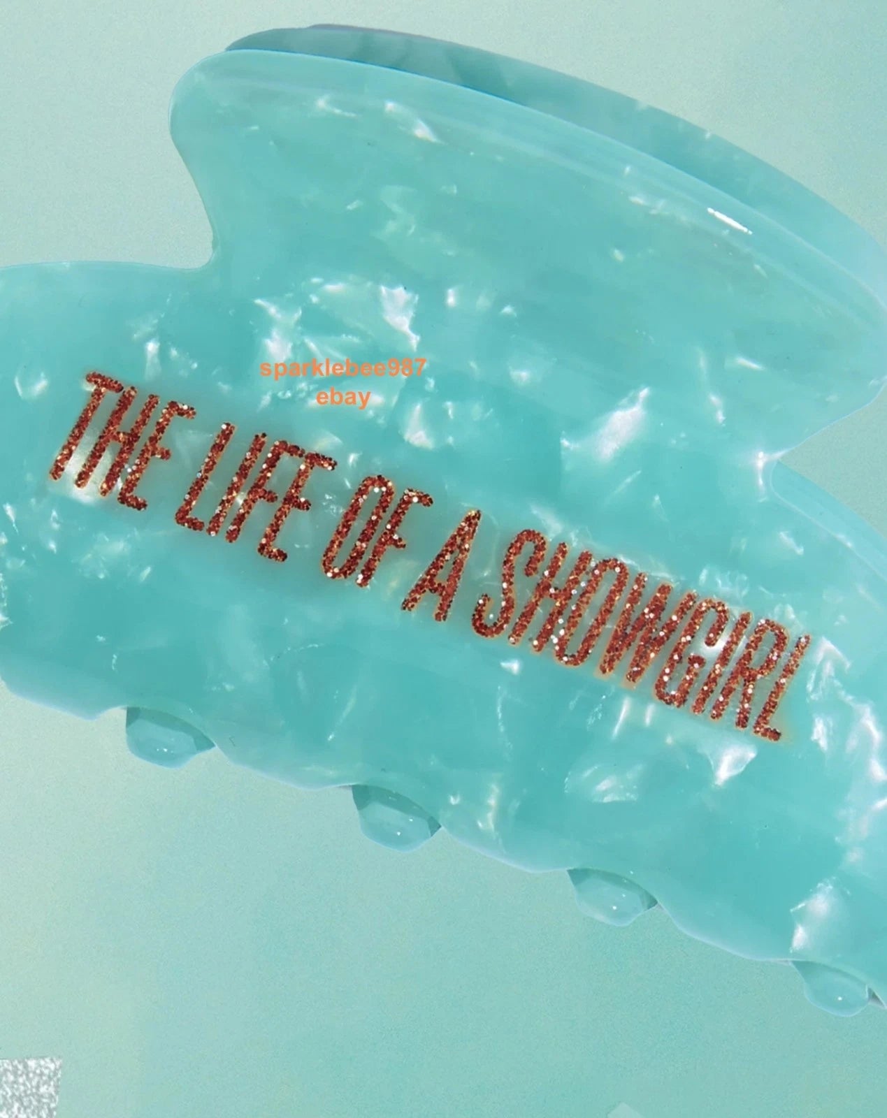 Taylor Swift The Life of a Showgirl Hair Clip Claw Official Merch Teal The Life of a Showgirl Hair Brush – Taylor Swift Official Store main image 4