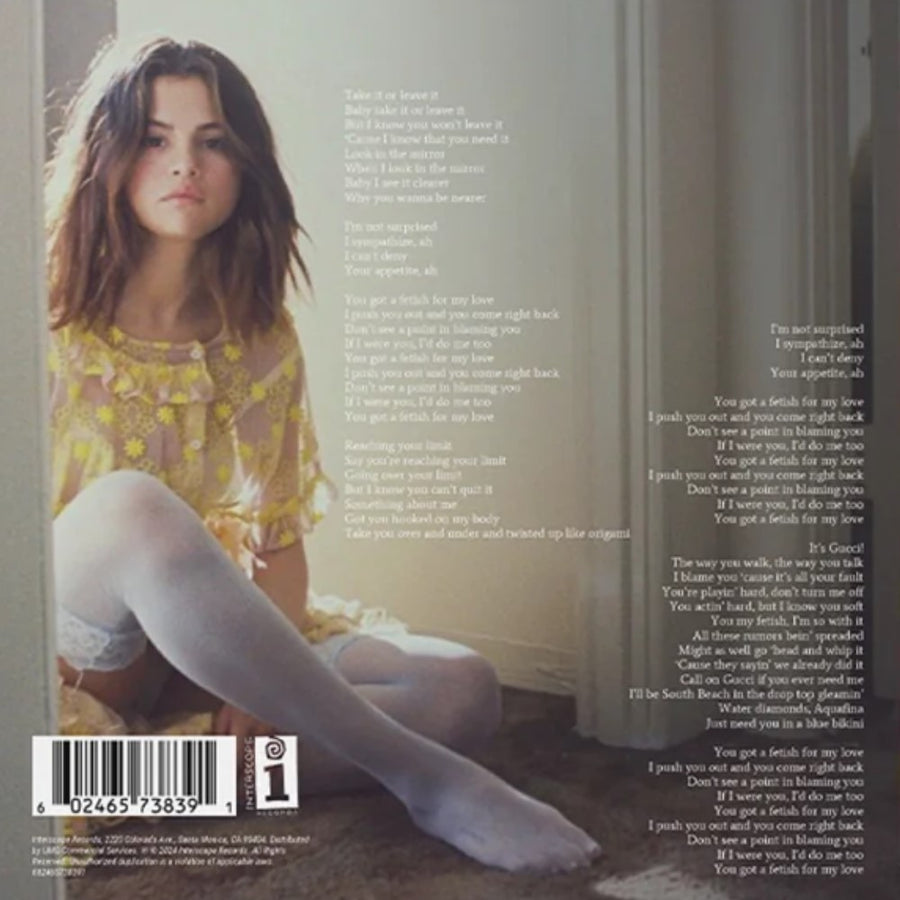 Selena Gomez, Gucci Mane - Fetish Exclusive Limited Custard Color 7” Vinyl LP