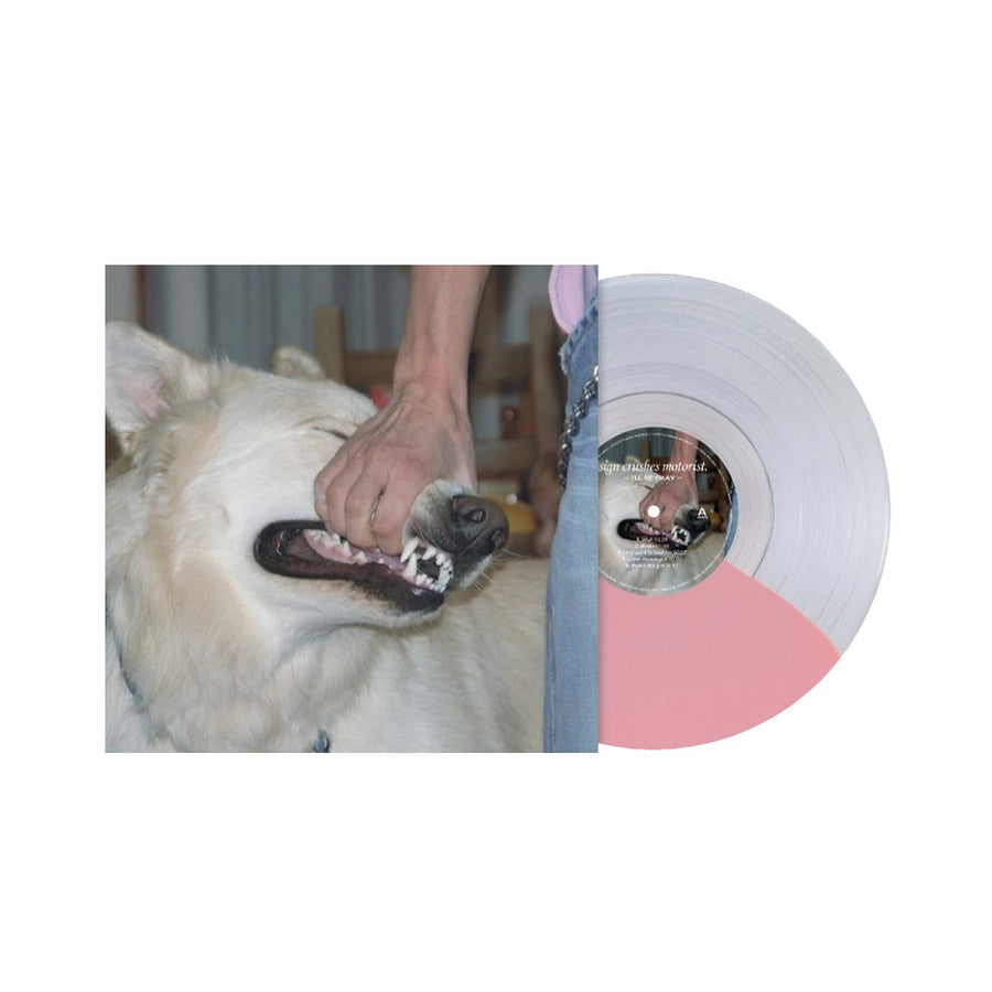 Sign Crushes Motorist - I'll Be Okay Exclusive Limited Half Clear/Pink Color Vinyl LP
