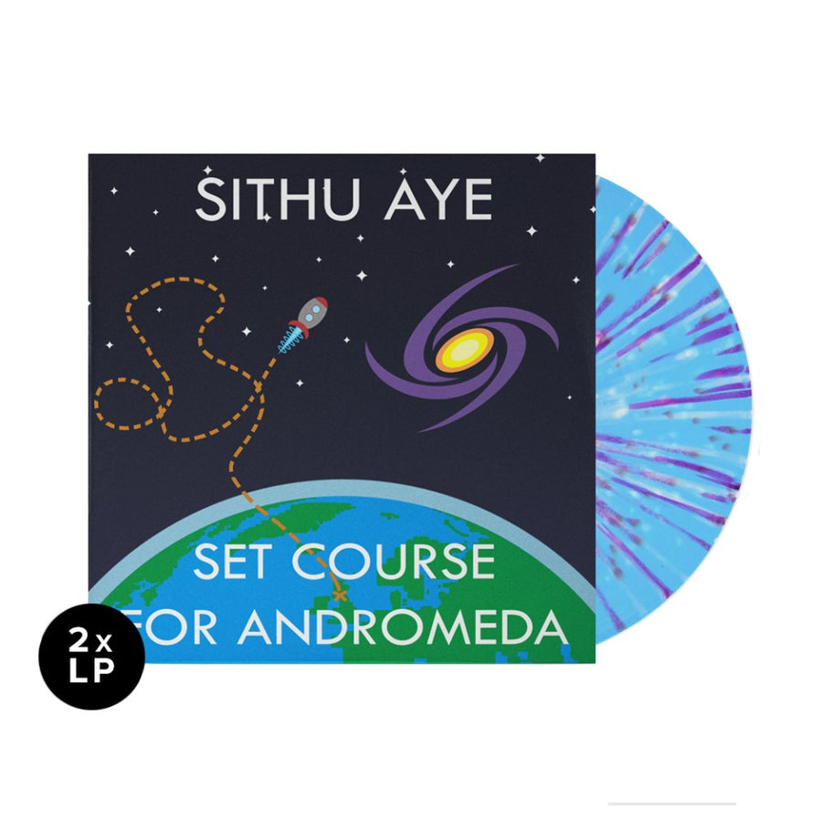 Sithu AYE - Set Course for Andromeda Exclusive Limited Opaque Baby Blue/White/Orchid Heavy Splatter Color Vinyl LP