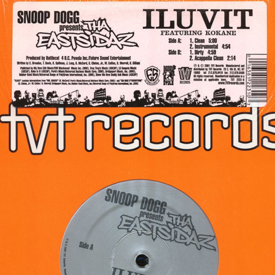 Snoop Dogg Presents Tha Eastsidaz ‎- ILuvIt Exclusive Limited Silver Labels Black Color Vinyl LP