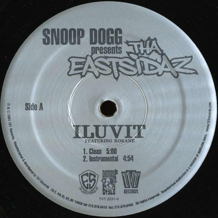 Snoop Dogg Presents Tha Eastsidaz ‎- ILuvIt Exclusive Limited Silver Labels Black Color Vinyl LP